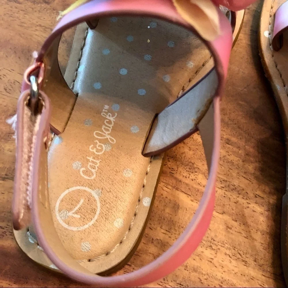 Cat & Jack Rainbow Flower Sandals